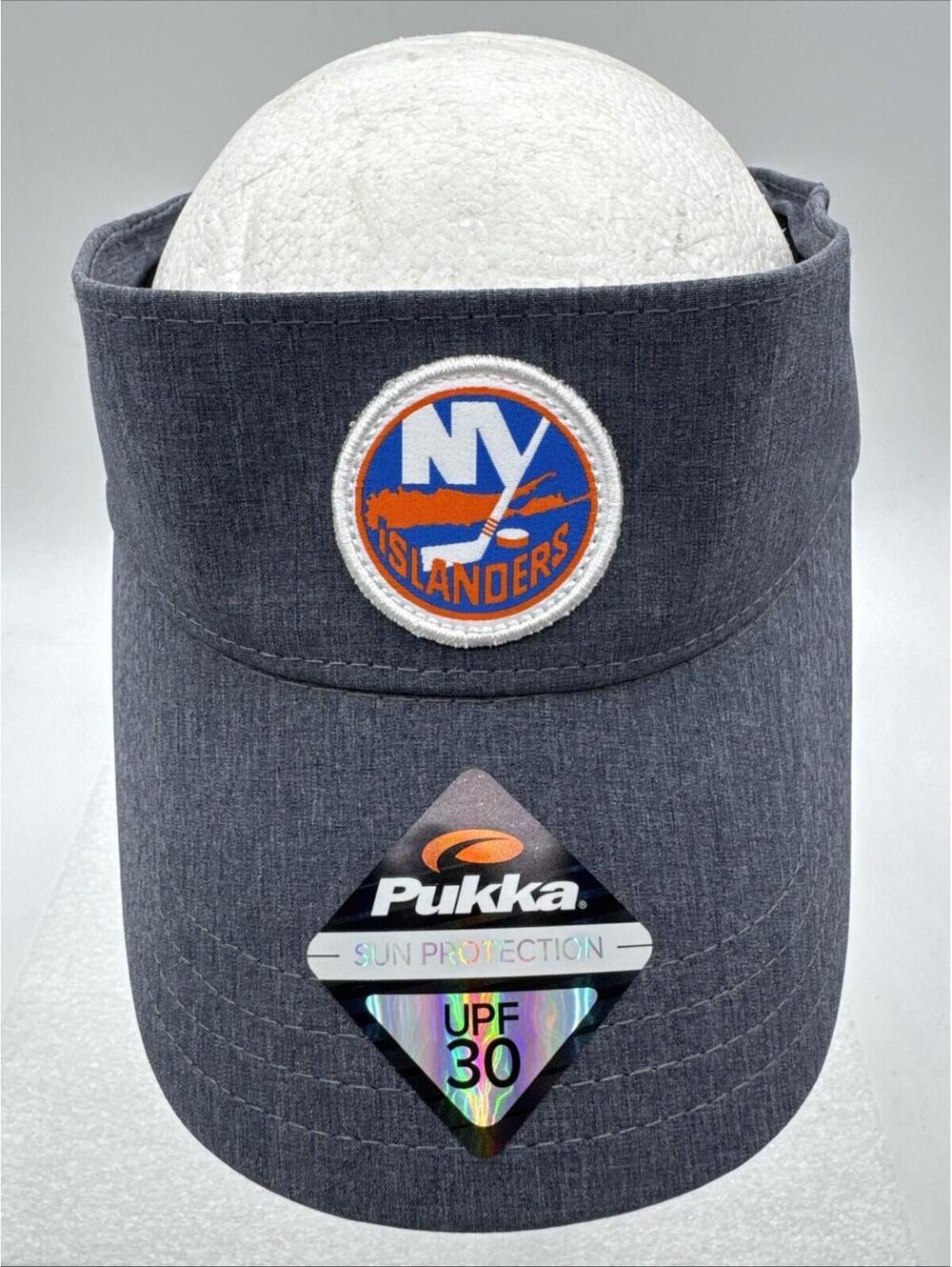New New York Islanders Pukka Golf Visor Adjustable Patch Heathered Blue 30 UPF